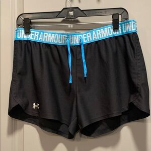 Under Armour Black & Blue Athletic Shorts | Size Large | Lightweight Performance